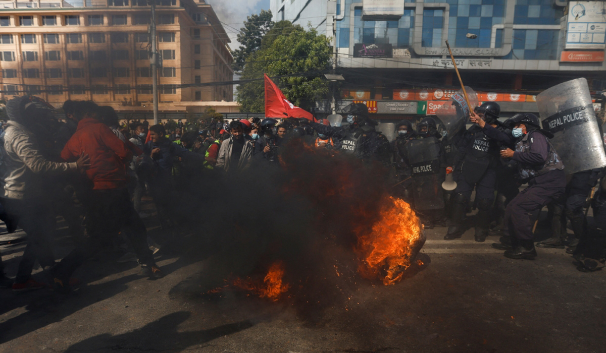 Nepal police fire tear gas, water cannon to disperse protest over U.S. 'gift'